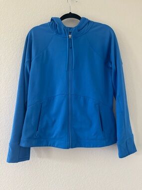 Athleta Unstoppable Fleece Lined Full Zip Jacket Royal Blue
